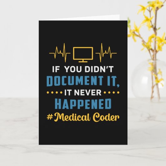 医療コーもしダICDを文書化しなかった カード (黄色い花)