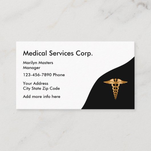 医療サービス 名刺 (正面)