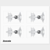 医療サービスEMB 長方形シール (シート)