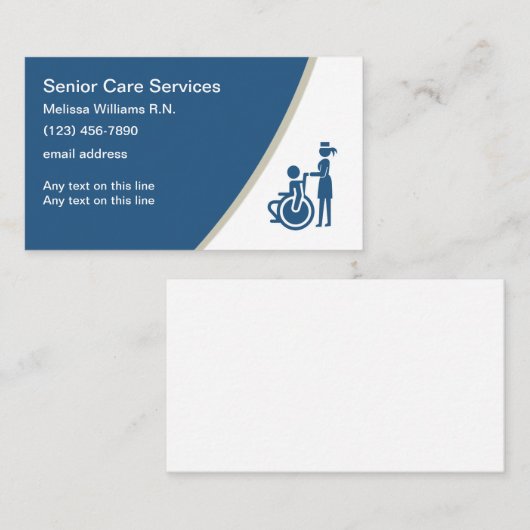 医療シニア気にビジネスカード 名刺 (正面/裏面)