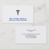 医療シンボル医療と緊急事態 名刺 (正面/裏面)