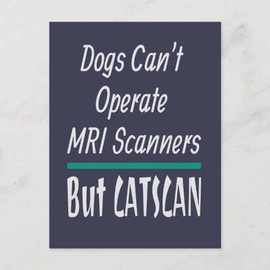 医療ジョーク 犬と猫 ダッドジョーク 面白い ポストカード (正面)