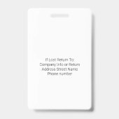 医療スタッフのカスタムロゴ従業員の赤 バッジ (裏面)