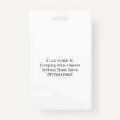 医療スタッフのカスタムロゴ従業員の赤 バッジ (裏面)