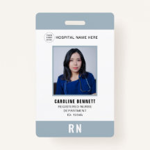 医療スタッフのナース写真ID | 病院のロゴグレー
