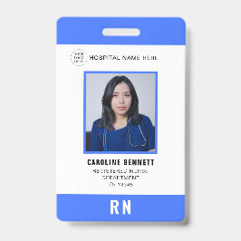 医療スタッフのナース写真ID | 病院のロゴ バッジ