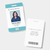 医療スタッフのナース写真ID | 病院のロゴ バッジ (正面&裏面)