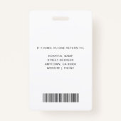 医療スタッフのナース写真ID | 病院のロゴ バッジ (裏面)