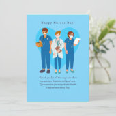 医療スタッフのフラットサンキューカード サンキューカード (スタンド正面)