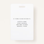 医療スタッフの写真ID | 病院従業員のロゴ バッジ (裏面)