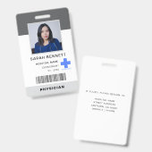 医療スタッフの写真ID | 病院従業員のロゴ バッジ (正面＆裏面)