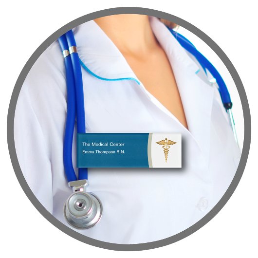 医療スタッフクラス予算編集可能な名前タグ 名札