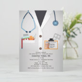 医療スタッフ写真退職招待 招待状 (スタンド正面)