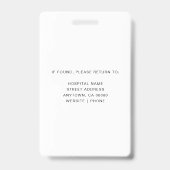 医療スタッフ写真ID | 病院職員ロゴ バッジ (裏面)