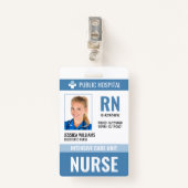 医療スタッフ病院ナースID バッジ (正面クリップ)