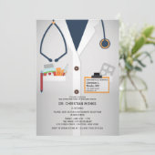 医療スタッフ退職招待状(カスタマイズ) 招待状 (スタンド正面)