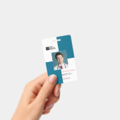 医療スタッフID +バーコードをブロック|垂直 バッジ (手持ち)