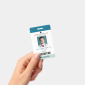 医療スタッフID +バーコード縦 バッジ (手持ち)