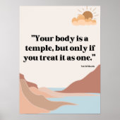 医療センターと病院の引用文ポスター ポスター (正面)