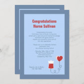 医療センター卒業招待状 招待状 (正面/裏面)