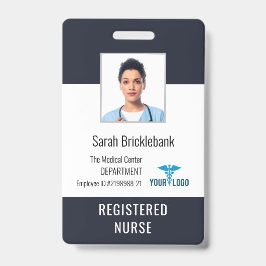 医療センター職員ナース写真ID バッジ (正面)
