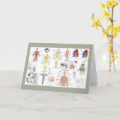 医療チャートの全色 カード (黄色い花)