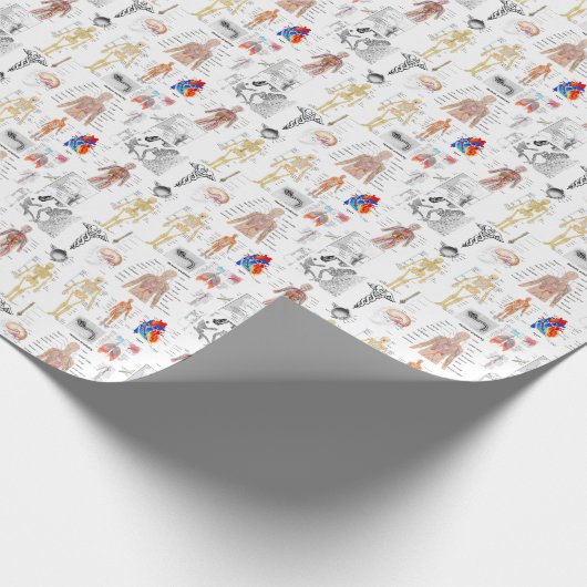 医療チャートの全色 ラッピングペーパー (角)