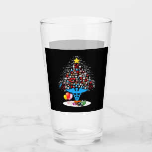 医療ツールクリスマスツリーおもしろいナースクリスマス タンブラーグラス