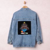 医療ツールクリスマスツリーおもしろいナースクリスマス デニムジャケット (ハンガー)