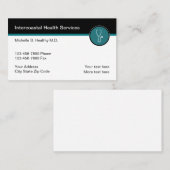 医療テーマのビジネスプロファイルカード 名刺 (正面/裏面)