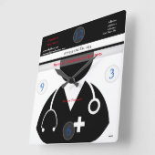 医療テーマウォールクロックHAMbyWG スクエア壁時計 (傾斜)