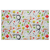 医療テーマ ファブリック (ファットクウォーター)