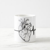医療テーマ – 心リズムマグカップ コーヒーマグカップ (中央)
