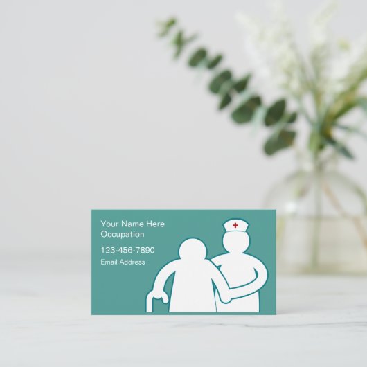 医療ナースシンプル名刺 名刺 (スタンド正面)