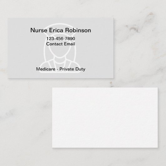 医療ナースシンプル名刺 名刺 (正面/裏面)