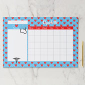 医療ナーステーマパーソナライズされた月次カレンダー ペーパーパッド (インサイチュ)