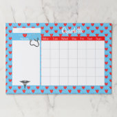 医療ナーステーマパーソナライズされた月次カレンダー ペーパーパッド (正面)