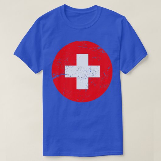 医療ナースドクターコスチューム制服Red Cross Vin Tシャツ (デザイン正面)