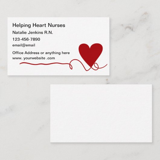 医療ナースハートシンボルホームヘルス 名刺 (正面/裏面)