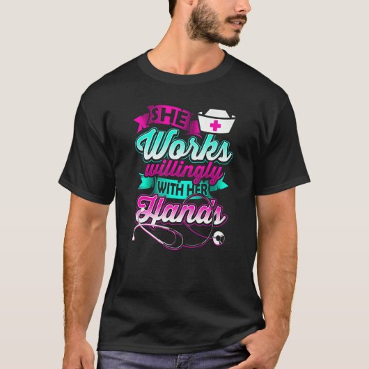 医療ナース医療介護者カワイイかわいらし Tシャツ (正面)