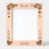 医療ナース実務家ギフトハートラブレーザー レーザー彫刻フレーム (正面)
