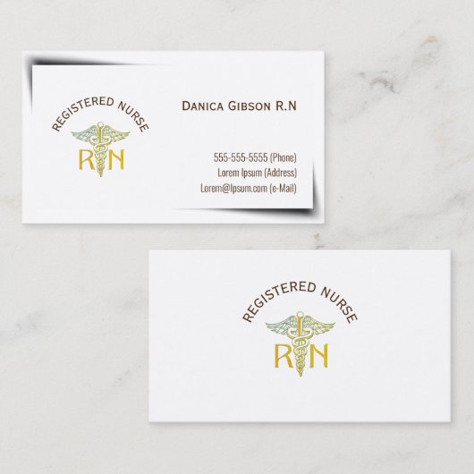 医療ナース実務者名刺 名刺 (正面/裏面)