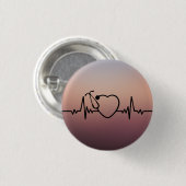 医療ナース病院ヘルスケア聴診器ピン 缶バッジ (正面&裏面)