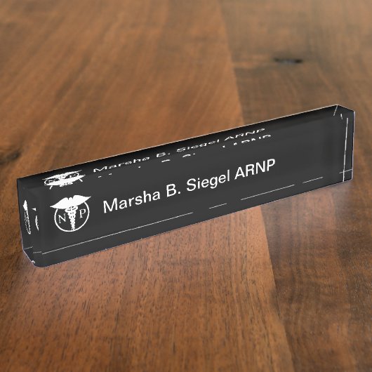 医療ナース開業医クラスデザイン デスクネームプレート (側面)