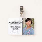 医療ナース |カスタマーサービス バッジ (正面クリップ)