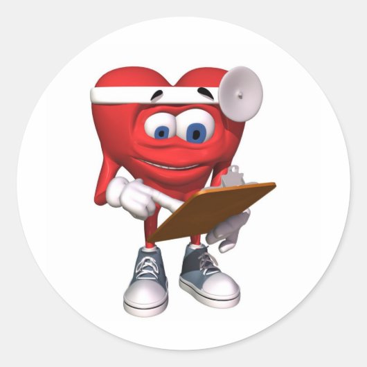 医療ハートドクターカワイイ ラウンドシール (正面)