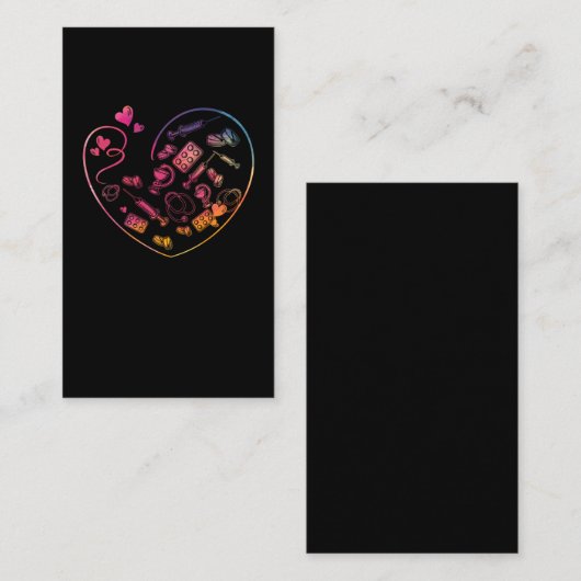 医療ハート医学生ナース医 名刺 (正面/裏面)