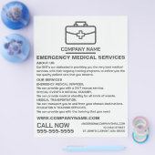 医療バッグデザイン、EMT、救急医療隊員広告ズ チラシ (シングル)