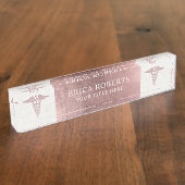 医療バラ金ゴールド薬局シンボルプロフェッショナル デスクネームプレート (側面)