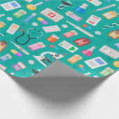 医療パターン ラッピングペーパー (角)